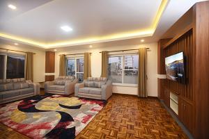 TV a/nebo společenská místnost v ubytování Family Apartment