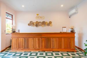 a room with a wooden counter and a window at The Jam Boutique Hotel in Luang Prabang +277 photos