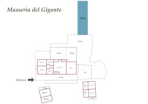 a floor plan of magnolia did gertie at Masseria del Gigante in Carpignano Salentino +51 photos