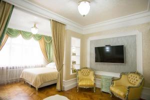 Posteľ alebo postele v izbe v ubytovaní Art Apartments Celakovskeho Sady