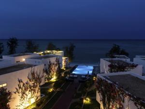 an aerial view of a building at night at Nungwi Dreams by Mantis in Nungwi