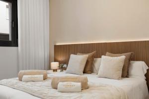 Giường trong phòng chung tại Luxury Apartment Centro del Sol