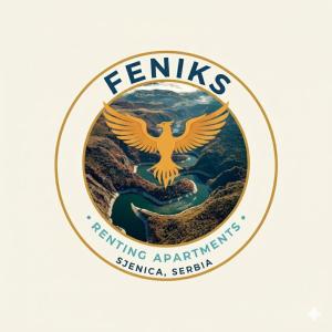 a logo for the reuniting apparatus of seneca serbia satellite agency at Apartman Feniks in Sjenica