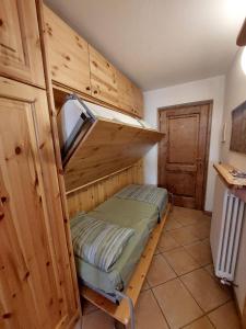 a bedroom with a bunk bed in a room at Lo chalet di Lucky in Campodolcino +11 photos