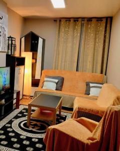 TV a/nebo společenská místnost v ubytování Sunny days -cozy and comfortable apartment