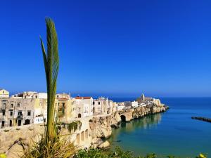 a group of buildings on a cliff next to the water at B&B Casa Desimio in Vieste