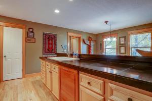 a kitchen with a counter top and a sink at Wanderlust in Hood River