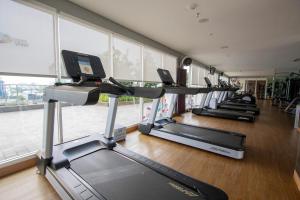Fitness centrum a/nebo fitness zařízení v ubytování The canaan villa jimbaran-ocean view