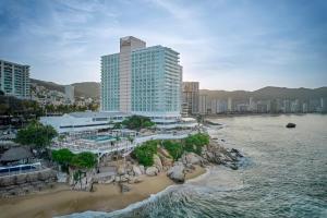 an aerial view of a resort on a beach at Fiesta Americana Acapulco Villas in Acapulco