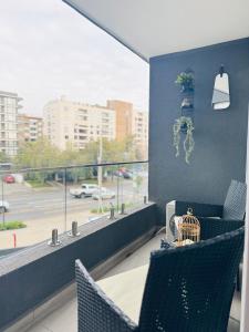 Χώρος καθιστικού στο Moderno departamento en Las Condes +10 φωτογραφίες