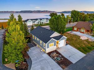 an overhead view of a house with a driveway at Boardwalk in Garden City