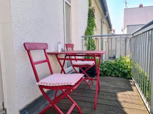 Balkón nebo terasa v ubytování 1A-LAGE, Blick - 2 großzügige Zimmer mit Balkon & Bad auf eigener Etage -- SUPER CENTRAL, view - 2 big rooms with balcony & bathroom