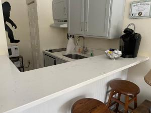 Ski On Off 1BR Suite 1st Flr Sleeps 4 Jiminy Peak في هانكوك: مطبخ مع سطح عمل ومغسلة +22 صورة