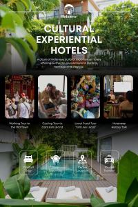 a collage of pictures of a hotel website at Hoianese Sunset Serenity Hotel in Hoi An