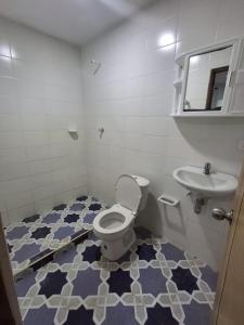Koupelna v ubytování Cabaña Olazul
