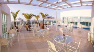 Restoran atau tempat lain untuk makan di Flat particular Saint Moritz próximo à Esplanada