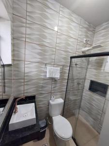 Koupelna v ubytování Pousada das Flores