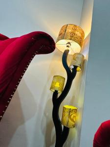 a lamp that is attached to a wall at Flat in wah cantt in Wāh +2 photos