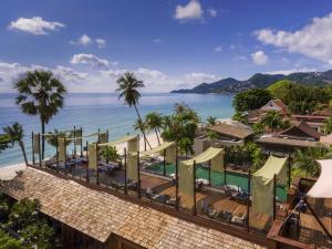 an aerial view of a resort with the ocean at Mercure Samui Chaweng Tana in Chaweng