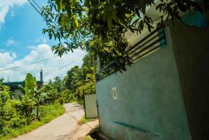 a building next to a road with a tree at Hidden Pearl in Kandy