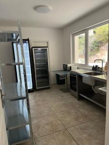 a kitchen with a sink and a counter top at Anacor in Dubova