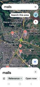 a screenshot of a cell phone with a map at HighlandRose Heaven Peace near Tribeca mall in Hermitage