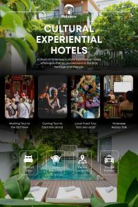 ホイアンにあるHoianese Pool & Sunset Hotel - A Member Of Hoianese Cultural Experiential Hotelのホテルのウェブサイトの写真のコラージュ