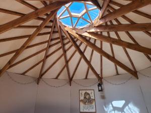 a window in a room with a roof at Le Repaire de Mitzerlé in Mitzach +44 photos