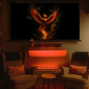 Posezení v ubytování Suite Phoenix avec Cheminée, Terrasse et Videoprojecteur