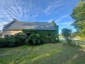 a building covered in ivy next to a fence at Spurwing Cottage in Knysna