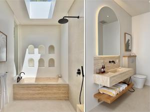 a bathroom with a sink and a bath tub at Dolce Suites in Bingin Beach +18 photos