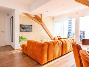 TV a/nebo společenská místnost v ubytování GreenTreeHomes - Penthouse Oak