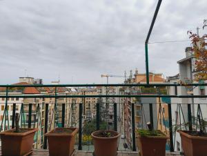 Balkón nebo terasa v ubytování Attico Lux - trilocale elegante Metropolitana Blu