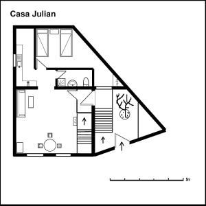 Casa Juliánの見取り図または間取り図