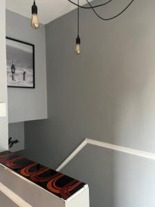 a kitchen with a stove top oven in a room at Apartment 288 in Lower Swanwick +27 photos