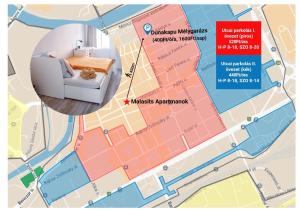 a map of a living room with a chair on a map at Malasits 2 private room with shared bathroom in Győr