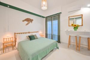 a bedroom with a bed and a sink in it at Terrazza Ammirati in Ischia +64 photos
