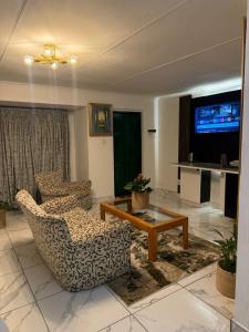 TV a/nebo společenská místnost v ubytování Buona Notte Suites in Linden