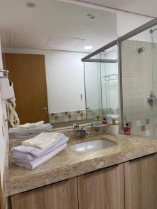 Koupelna v ubytování Apartamento no Comfort- Alphaville Barueri