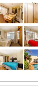 a collage of four pictures of a room at Eden Haven in Edenvale