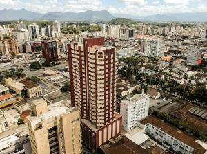 an overhead view of a city with tall buildings at Apartment in the heart of Joinville in Joinville +10 photos