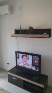 TV de pantalla plana en la parte superior de una mesa en Apartment Krstin Banja Vrujci, en Gornja Toplica