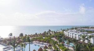 an aerial view of a resort and the ocean at Finest Playa Mujeres - All Inclusive in Cancún