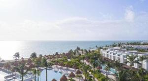 an aerial view of a resort and the ocean at Finest Playa Mujeres - All Inclusive in Cancún