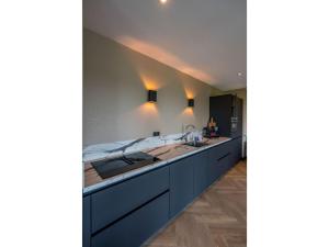 a bathroom with a sink and a counter at Modern villa in De Cocksdorp near the beach in De Cocksdorp