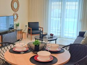 Χώρος καθιστικού στο Cozy City Center Apartment