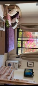 a room with a bed and a window at Jumeirah Beach Villa in Dubai