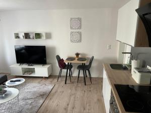 TV a/nebo společenská místnost v ubytování Exklusive moderne 2 Zi. Wohnung in ruhiger Lage