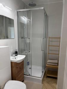 Ένα μπάνιο στο Przytulne Studio Blisko Morza