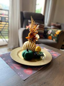 a dessert on a plate on a table at Moun2 in Mavrovo